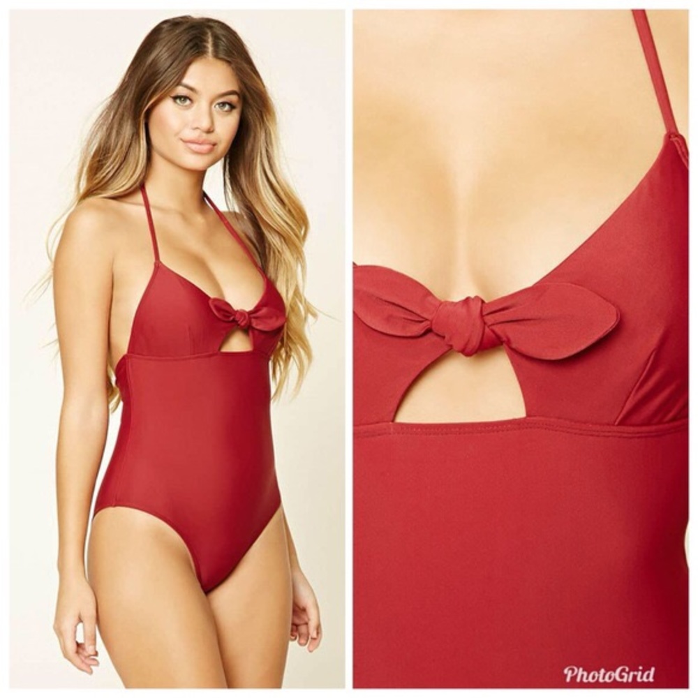 Forever 21 Halter One-Piece Swim Suit